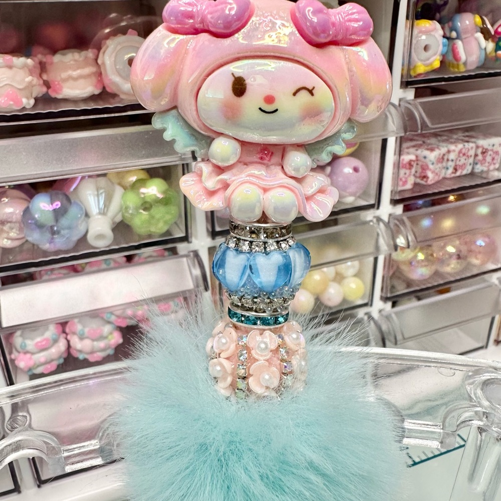 Adorable Pink and Blue beaded pen
